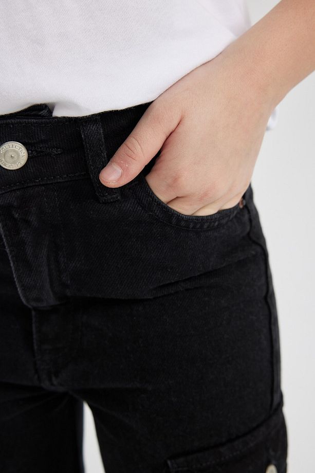 Kız Çocuk Kargo Flare Fit Ispanyol Paça Jean Pantolon C0430a824sp - 5