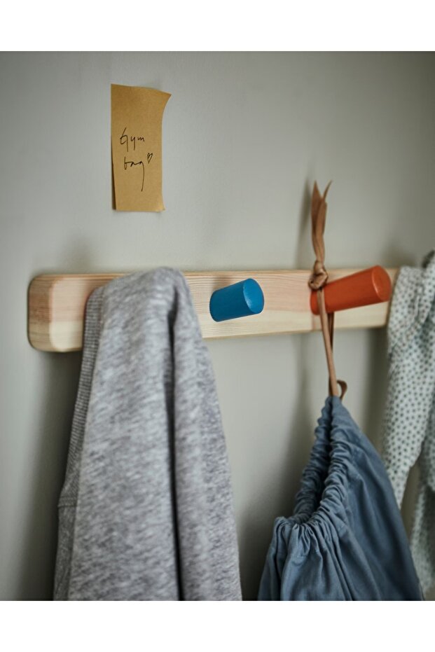 رف FLISAT بمقابض مع 4 مقابض - خشب صلب - 47 × 4.5 سم - ايكيا - 2