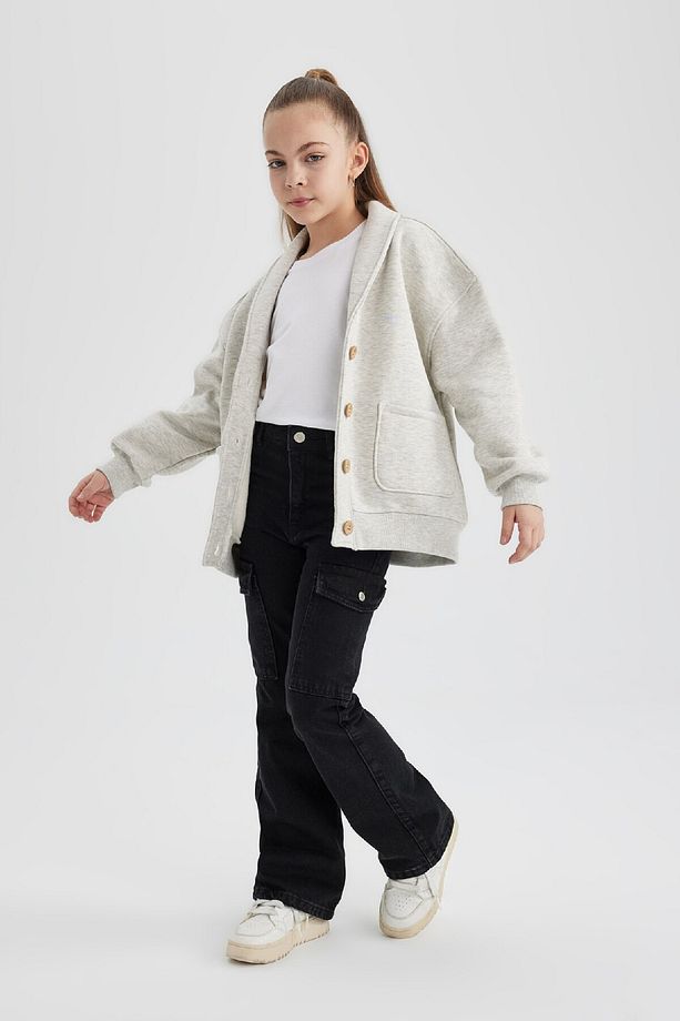 Kız Çocuk Kargo Flare Fit Ispanyol Paça Jean Pantolon C0430a824sp - 2