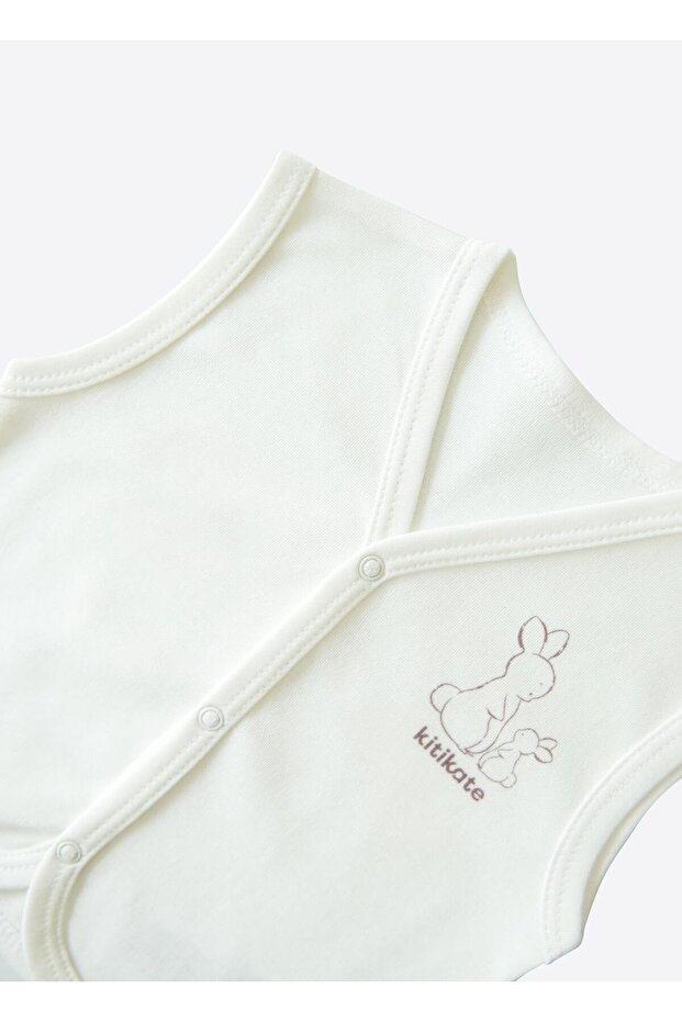 Organik New Basic Yelek Ekru - 2