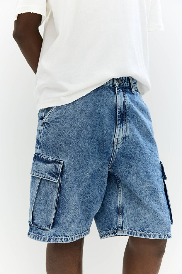 Denim kargo jort - 5