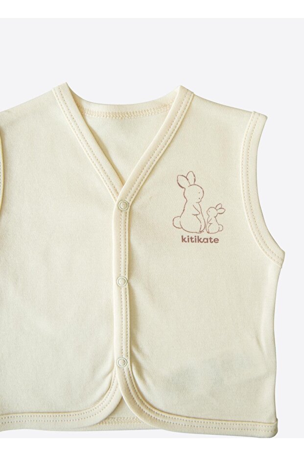 Organik New Basic Yelek Natural - 2