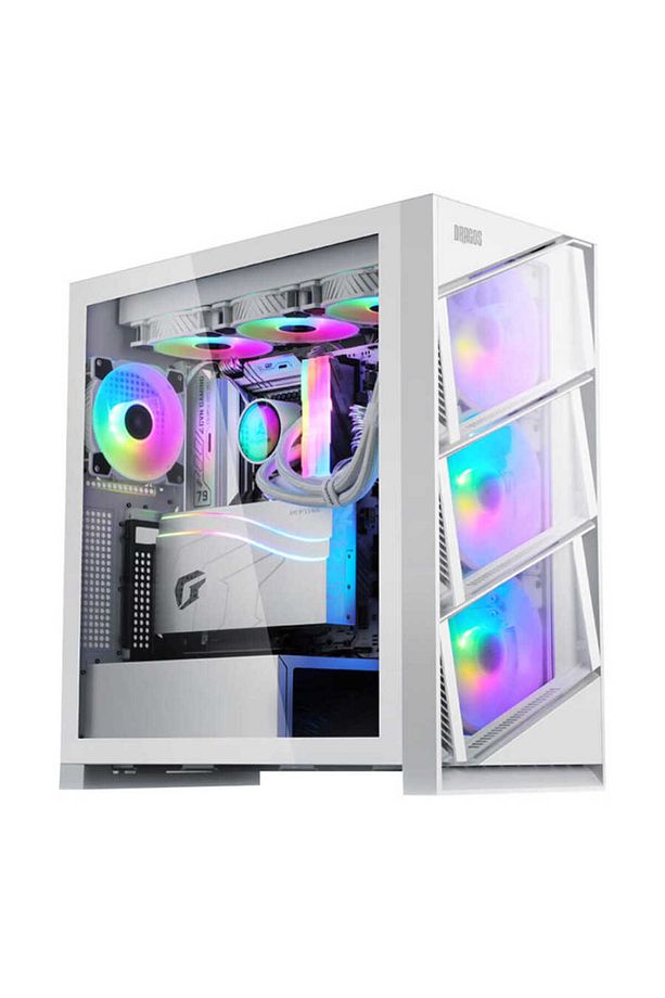 Air 4x Argb Usb 3.0 Type C Psu Yok Atx Mid Tower Gaming Bilgisayar Kasası Beyaz - 1