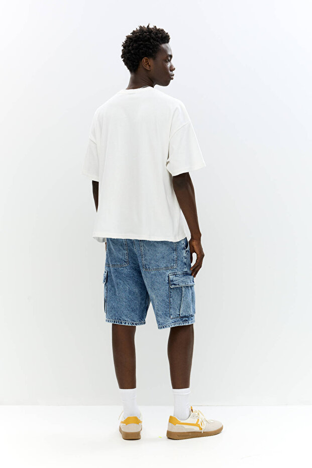 Denim kargo jort - 4