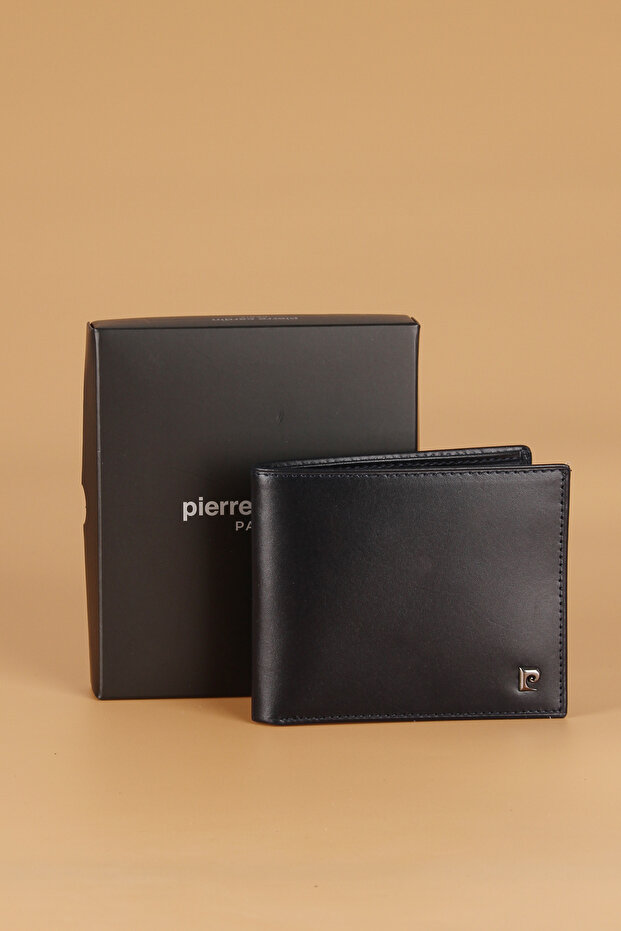 2368 Men's Wallet - Genuine Leather & Navy Blue Analine Card Holder