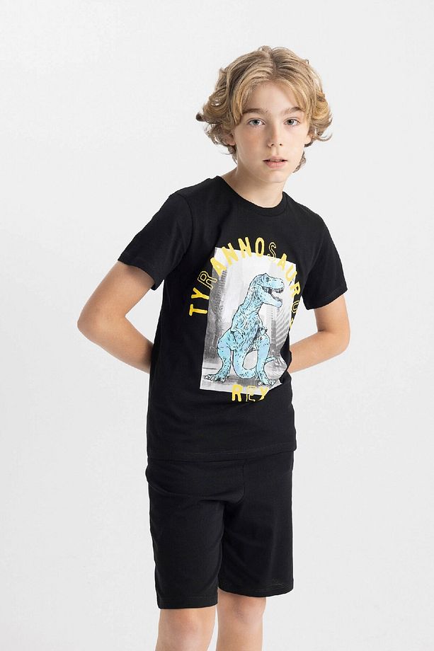 Erkek Çocuk Baskılı Pijama Takımı Kısa Kollu Üst Şort C5499a824sm - 4