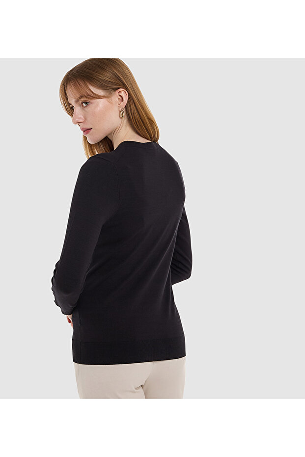 كارديجان محبوك مسطح مفتوح من الأمام - 2