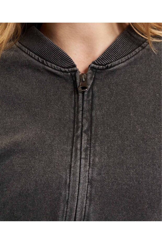 Kadın Fermuarlı Sweatshirt - 2