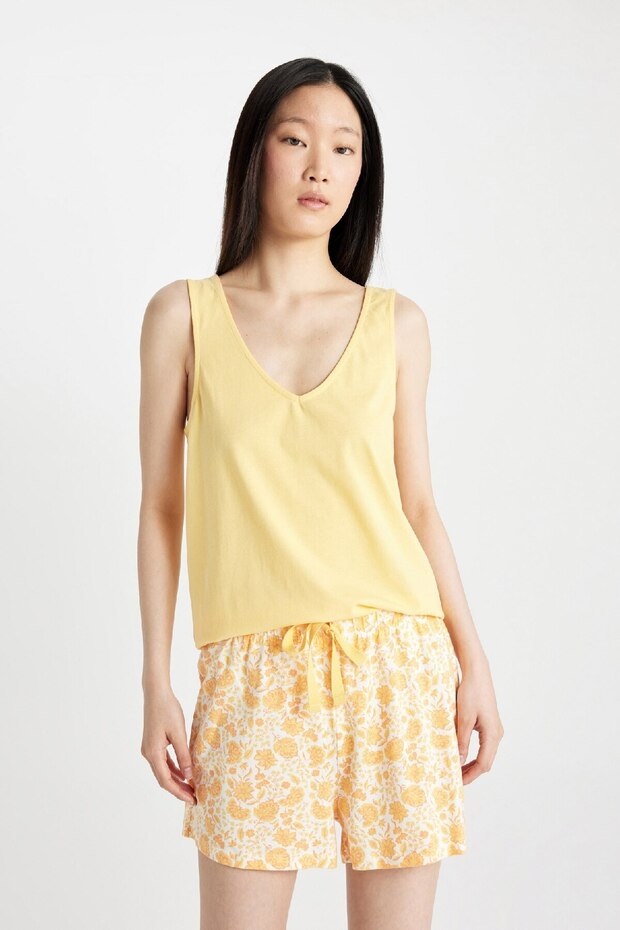 Fall In Love Pijama Takımı Kolsuz Üst Desenli Kısa Şort Alt B8759ax24sm - 3