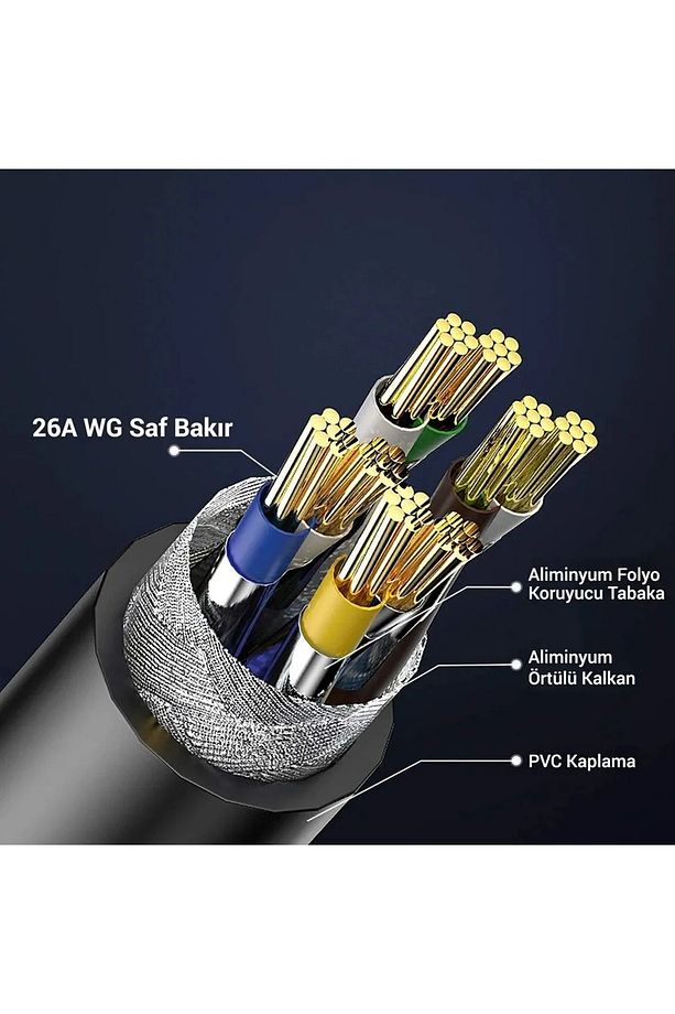 2 Metre Cat7 Ethernet Rj45 Modem Internet Kablosu 10gbps 1000mhz 26 Awg 2Mt - 5