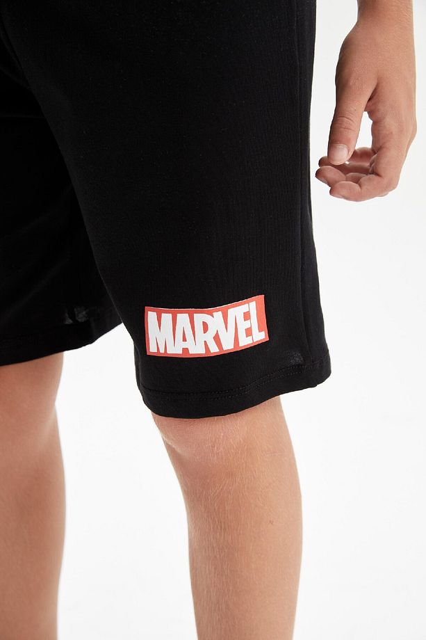 Erkek Çocuk Marvel Avengers Pijama Takımı Kısa Kollu Üst Şort C5506a824sm - 5