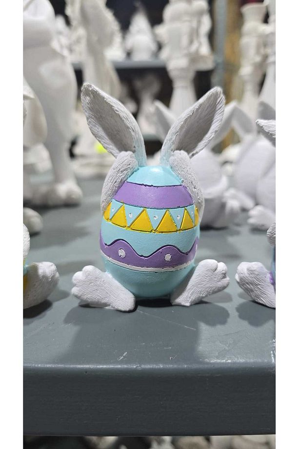 Paskalya Yumurta Tavşan Biblo Seti, Görmedim Duymadım Bilmiyorum Tavşan Biblo, Easter Egg - 3