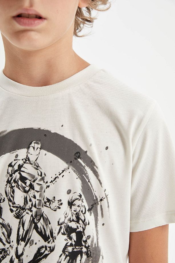 Erkek Çocuk Marvel Avengers Pijama Takımı Kısa Kollu Üst Şort C5506a824sm - 4