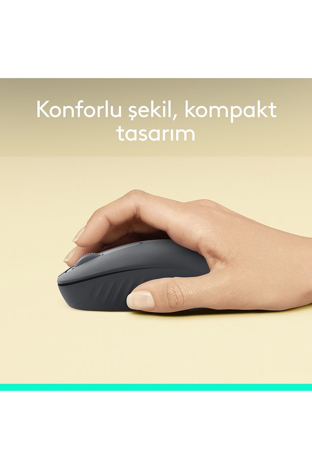 M196 Bluetooth Kablosuz Kompakt PC, Mac, Windows ve MacOs ile Uyumlu Mouse - Siyah - 4