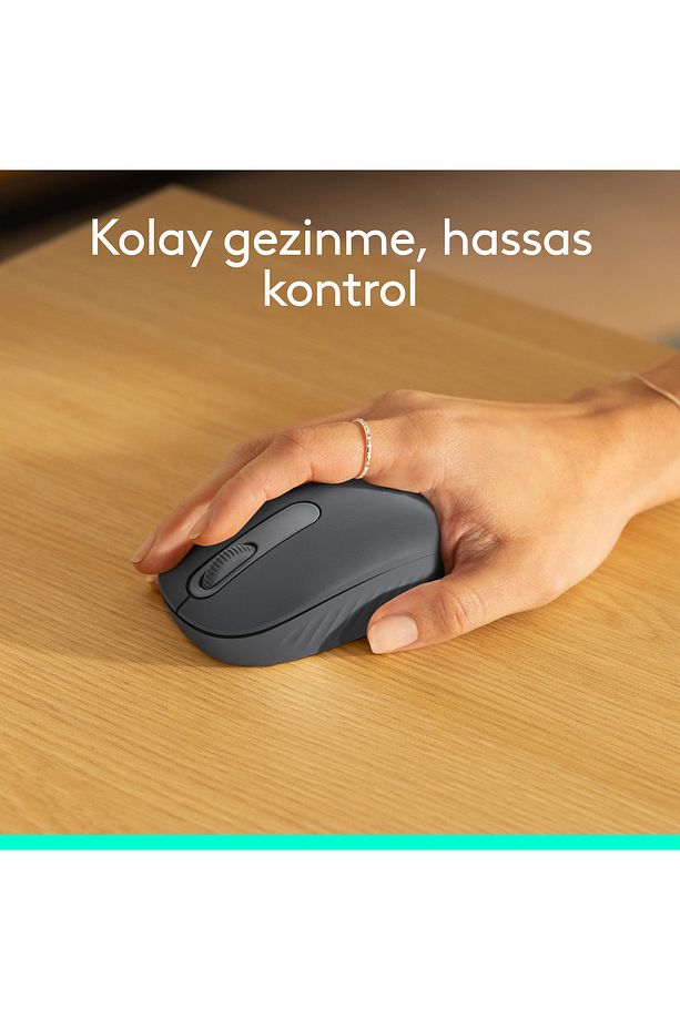 M196 Bluetooth Kablosuz Kompakt PC, Mac, Windows ve MacOs ile Uyumlu Mouse - Siyah - 6