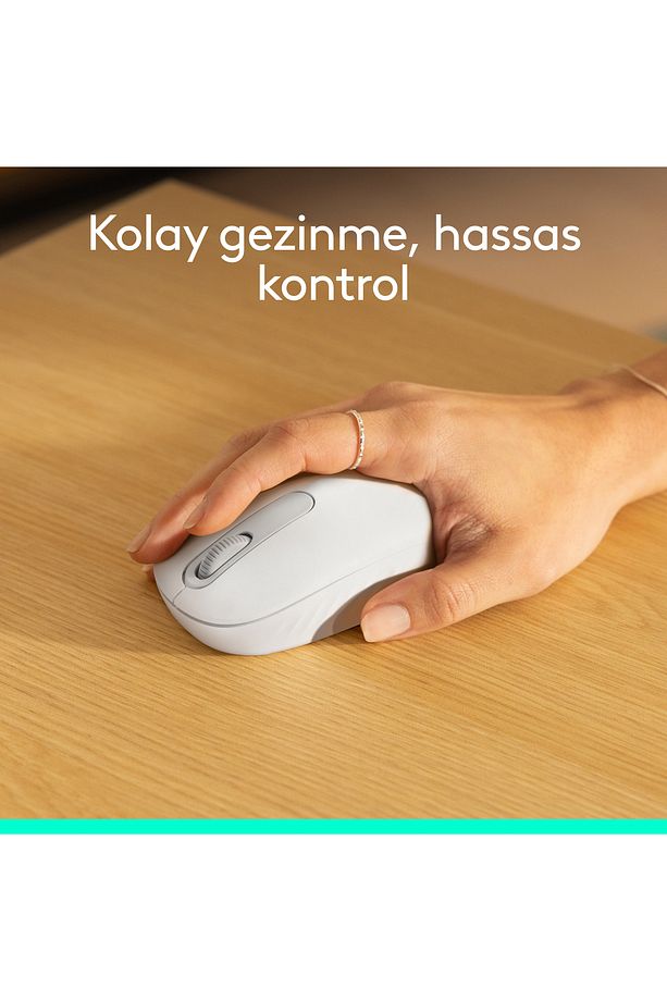 M196 Bluetooth Kablosuz Kompakt PC, Mac, Windows ve MacOs ile Uyumlu Mouse - Beyaz - 6