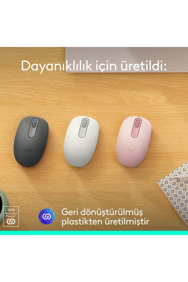 M196 Bluetooth Kablosuz Kompakt PC, Mac, Windows ve MacOs ile Uyumlu Mouse - Beyaz - 5