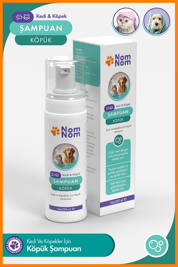 Kedi Ve Köpek Köpük Şampuan 200 ml – Durulama Gerekmez-derinlemesine Temizlik Ve Hassas Bakım - 1