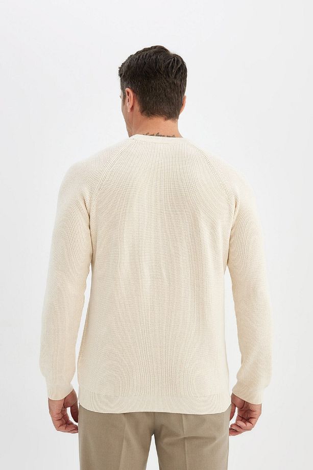 Standart Fit Normal Kesim Bisiklet Yaka Basic Düz Triko Kazak A8458ax24wn - 7