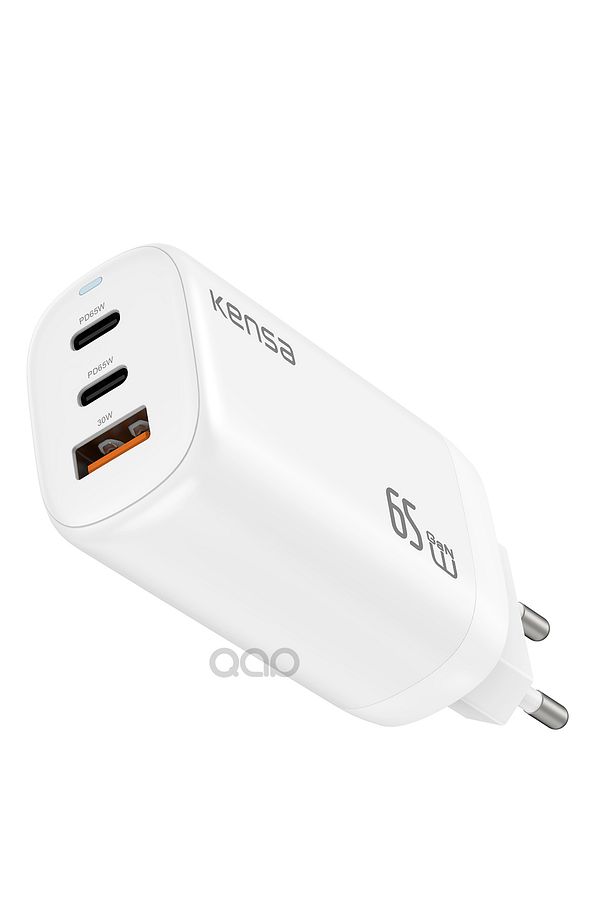 65W Gan3 Turbo Hızlı Şarj Cihazı Type-C QC PD 2xUsb-C 1xUsb-A (Gerçek 65 Watt) - 5