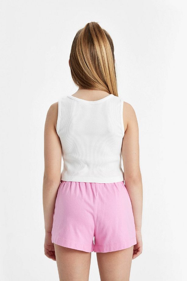 Kız Çocuk Bisiklet Yaka Basic Düz Atlet C8952a824sm - 7