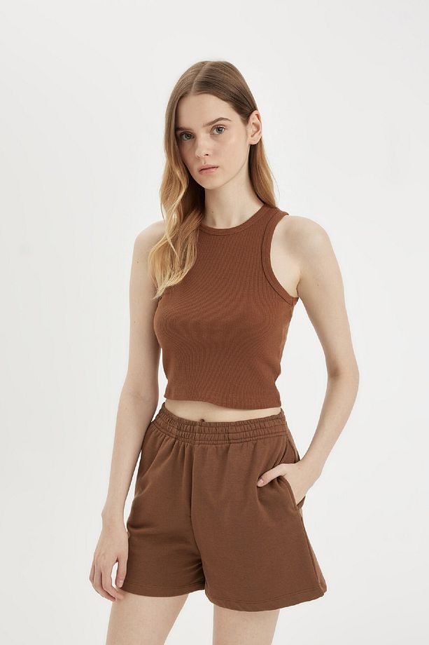 Regular Fit Beli Lastikli Basic Düz Şort Z5071az24sm - 3