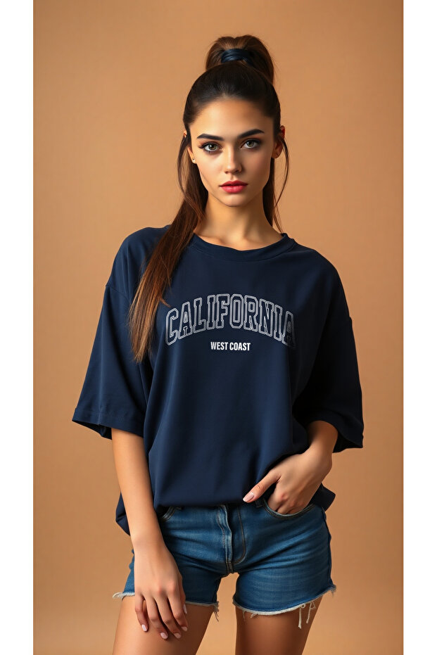 Unisex West Coast Printed Oversize T-shirt