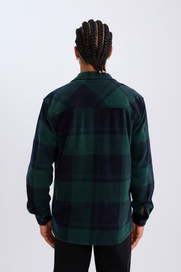 Regular Fit Kareli Polar Uzun Kollu Gömlek V2767AZ24WN - 6