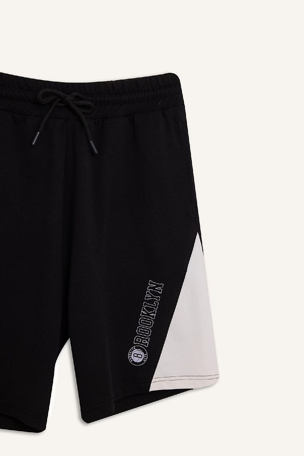 DeFactoFit NBA Brooklyn Nets Beli Bağcıklı Cepli Kısa Paça Şort C9253AX24AU - 8