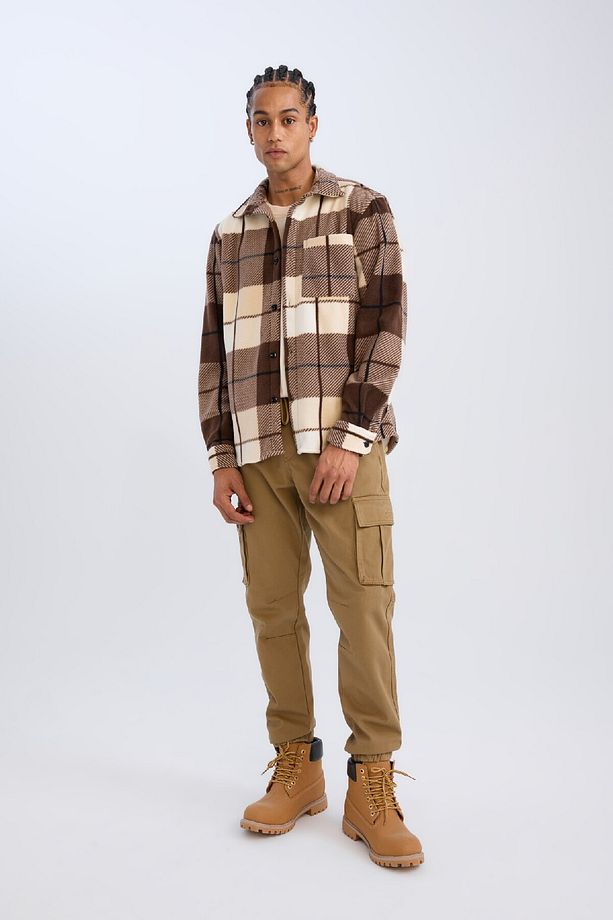 Regular Fit Kareli Polar Uzun Kollu Gömlek V2767AZ24WN - 2