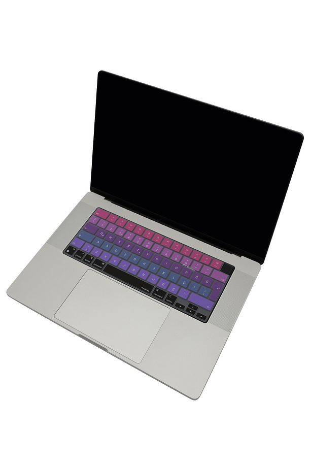 Macbook Kılıf Klavye Koruyucu Air Pro M1-m2-m3-m4 (TÜRKÇE Q) A2681 A2941 A2442 A2485 A3113 Ombre - 7