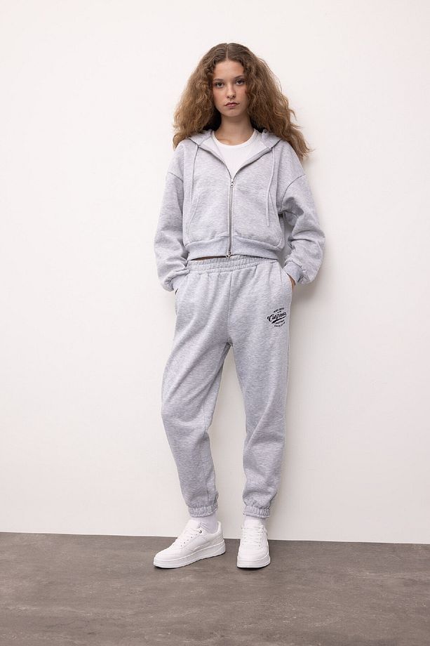 Coool Jogger Eşofman Altı Baskılı Beli Paçası Lastikli Cepli Basic Düz X5391az24wn - 2