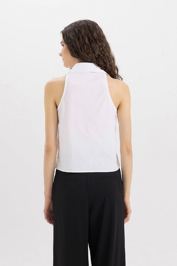 Fitted Poplin Kolsuz Gömlek C9233ax24sm - 4