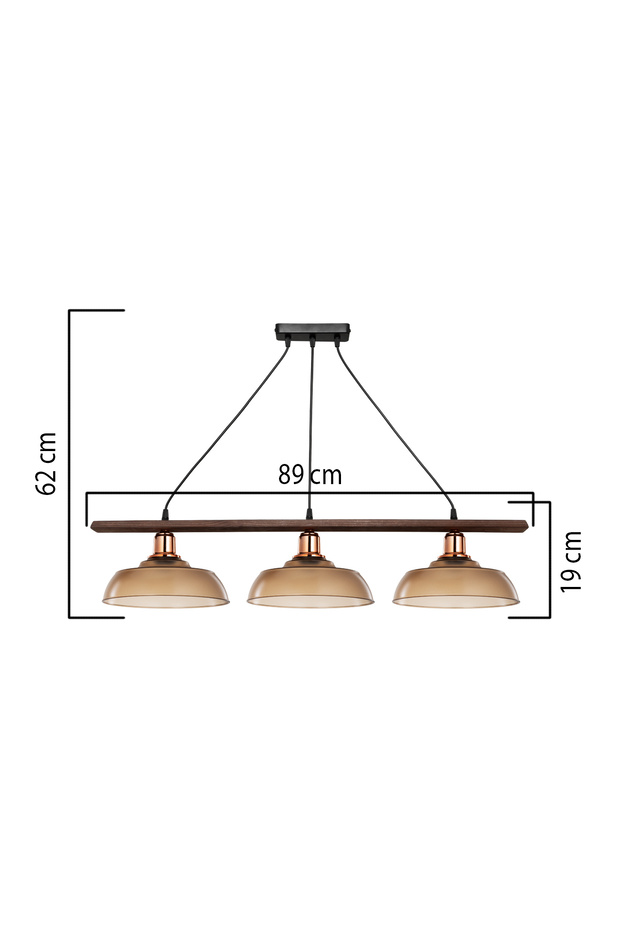 Arya Üçlü Avize Bal - 4