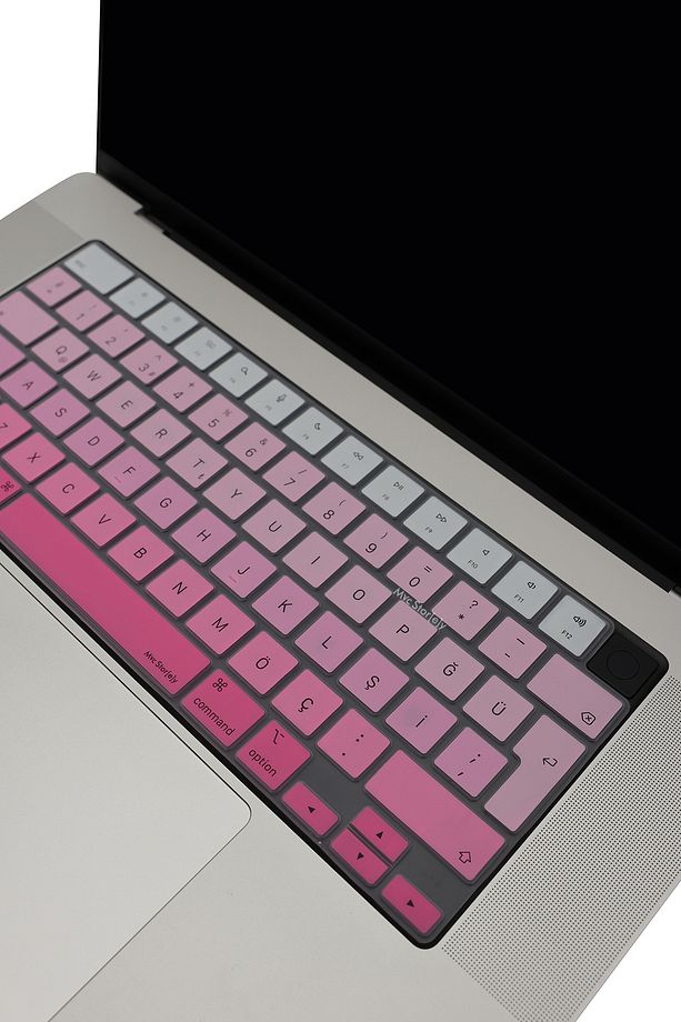 Macbook Kılıf Klavye Koruyucu Air Pro M1-m2-m3-m4 (TÜRKÇE Q) A2681 A2941 A2442 A2485 A3113 Gradient - 4
