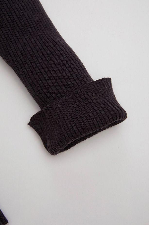 Kız Bebek Ispanyol Paça Fitilli Beli Lastikli Triko Basic Düz Tayt C8442a524wn - 3