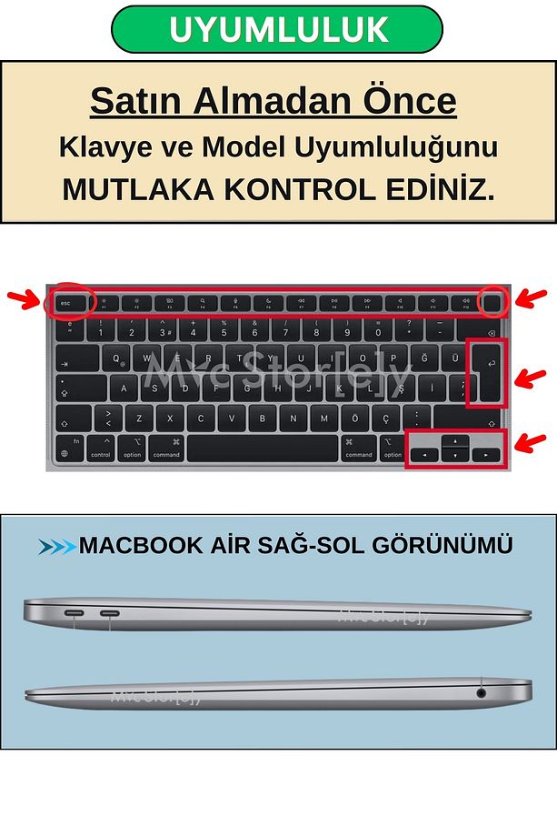 Macbook Air Kılıf M1 13inç Klavye Koruyucu Türkçe Q Baskı Touchıdli A2179 A2337 Ile Uyumlu Gradient - 3