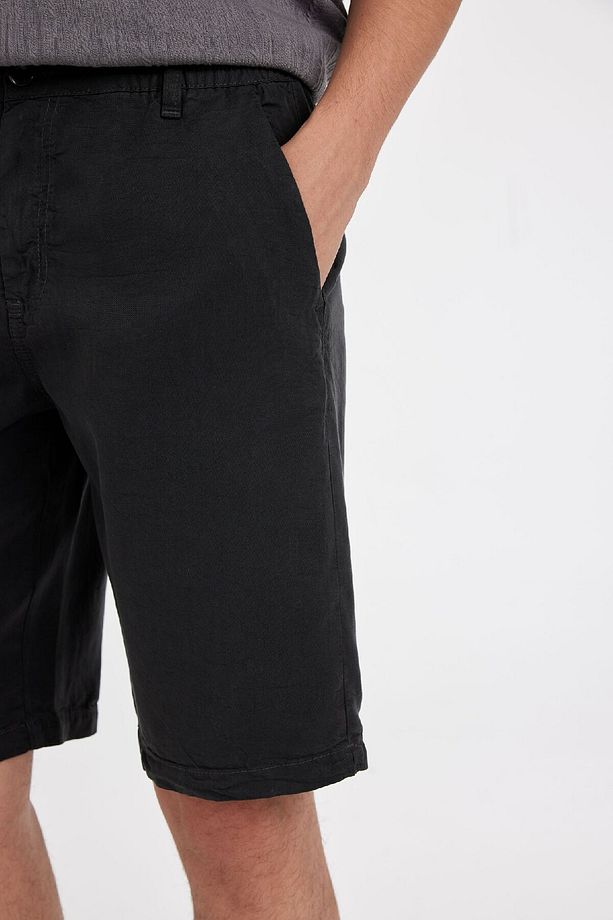 Regular Fit Düz Paça Bermuda Şort C7800AX24SM - 5