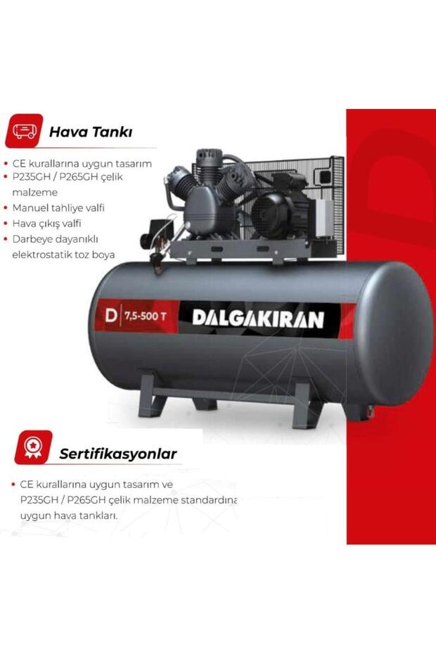 200 Lt. Kompresör 220 Volt 2,2kw/3hp Tek Kademeli 7 Bar D3-200m - 3