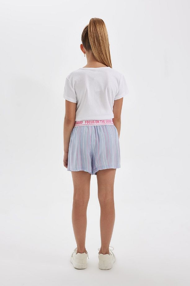 Kız Çocuk Pijama Takımı Baskılı Kısa Kollu Üst Şort C8501a824sm - 7