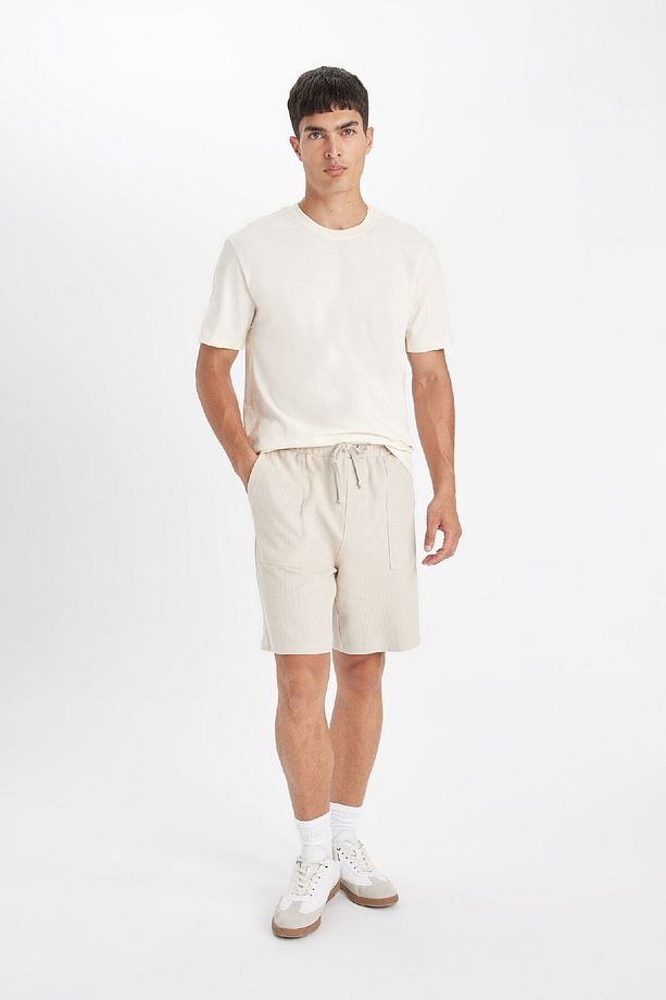 Slim Fit Dar Kesim Esnek Belli Basic Düz Şort B1382ax24sm - 2