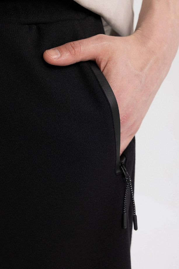 Slim Fit Dar Kesim Fermuar Cepli Basic Düz Şort B0799ax24sm - 5