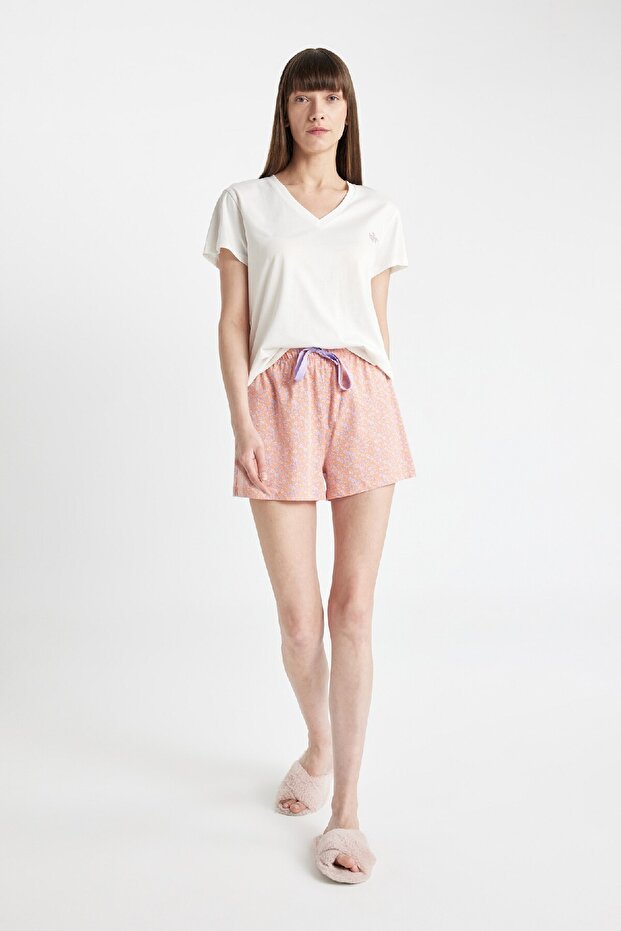 Fall In Love Baskılı Kısa Kollu Şortlu Pijama Takımı C7899ax24hs - 2