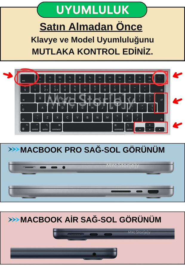 Rusça Klavye Koruyucu Macbook Air Pro Kılıf M1-m2-m3-m4 (UK-EU) A2681 A2941 A2442 A2485 Gradient - 3