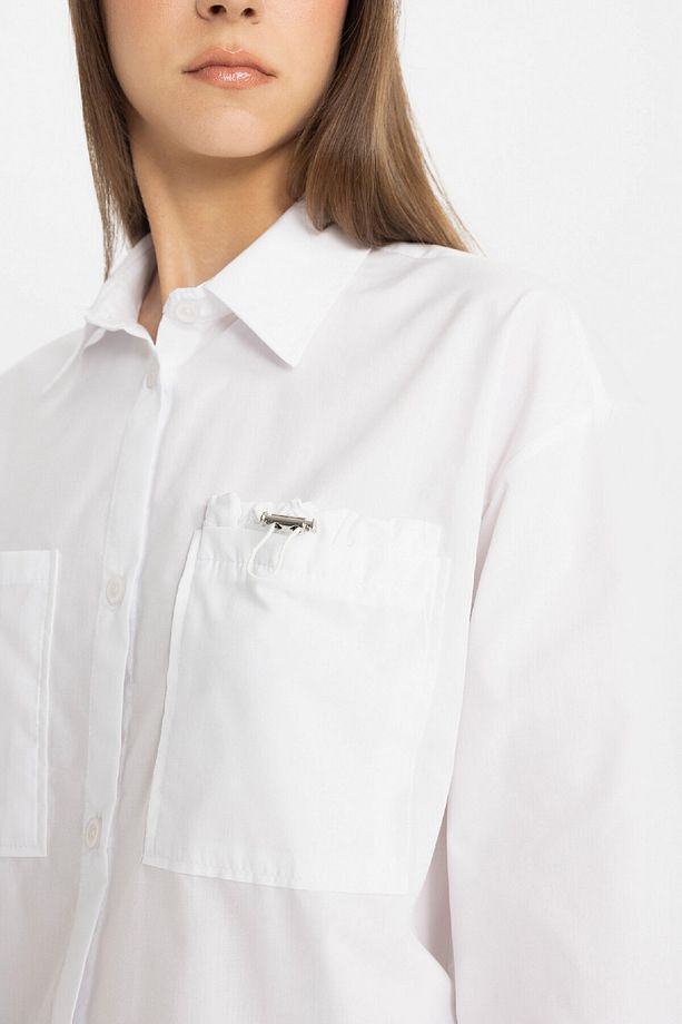 Relax Fit Poplin Uzun Kollu Gömlek Tunik C7825AX24SM - 5