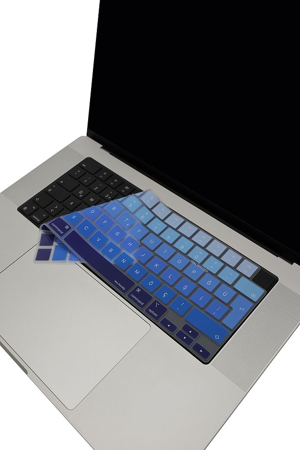 Macbook Kılıf Klavye Koruyucu Air Pro M1-m2-m3-m4 (TÜRKÇE Q) A2681 A2941 A2442 A2485 A3113 Ombre - 1
