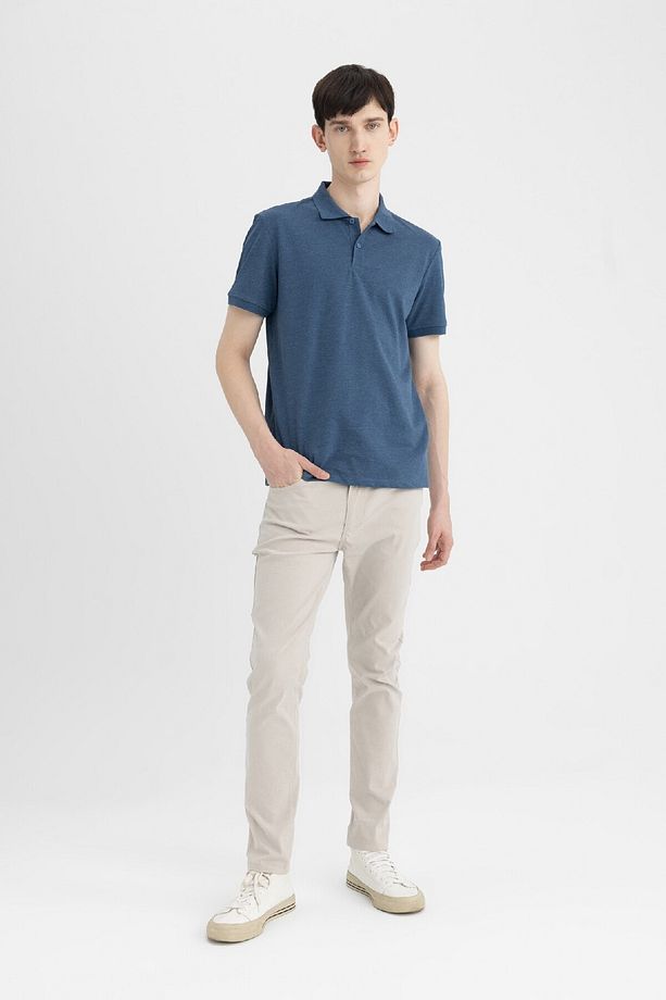 Regular Fit Kısa Kollu Basic Düz Polo Tişört T0126az24sm - 2