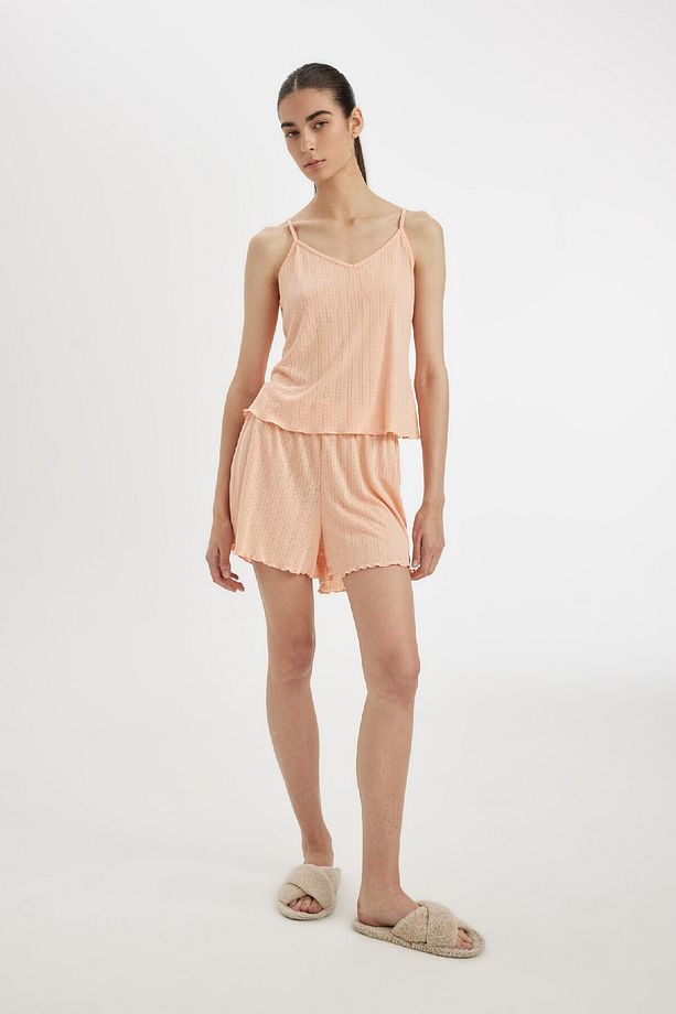 Pijama Takım Pamuklu Askılı Üst Esnek Belli Şort-fall In Love A7968ax24hs - 3