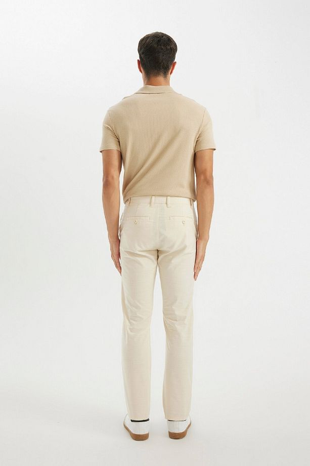 %100 Pamuk Regular Fit Normal Kesim Yazlık Düz Paça Chino Kanvas Pantolon D1526ax24sm - 6