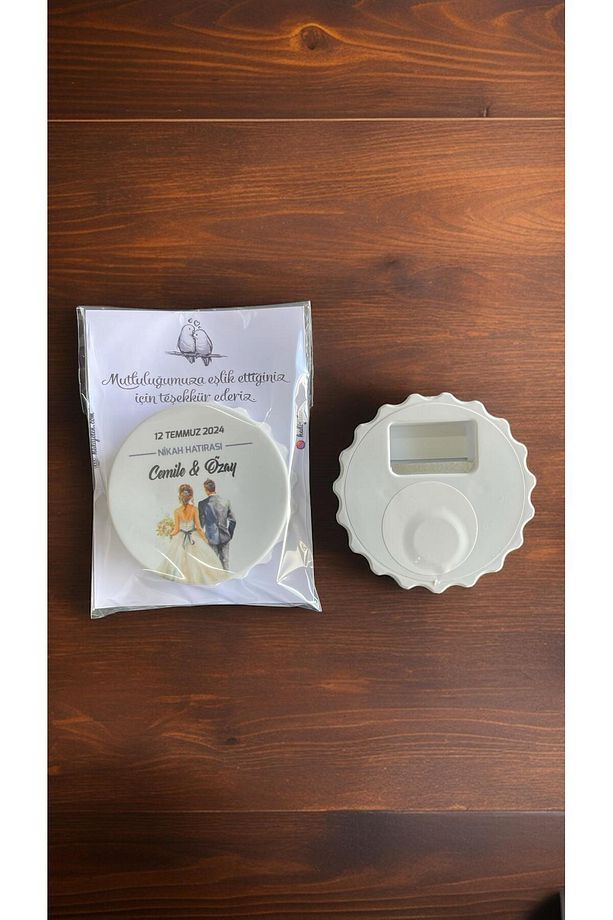 10 Adet Söz, Nişan, Nikah, Düğün Hediyesi Kapak Açacak Magnet Kart ve Ambalajlı Tek Tek (kpkmg9) - 1